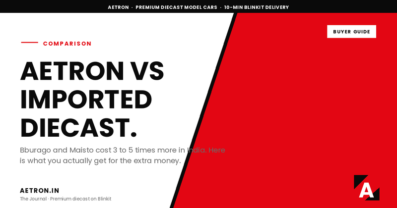 Aetron vs Imported Diecast — Aetron Journal social card