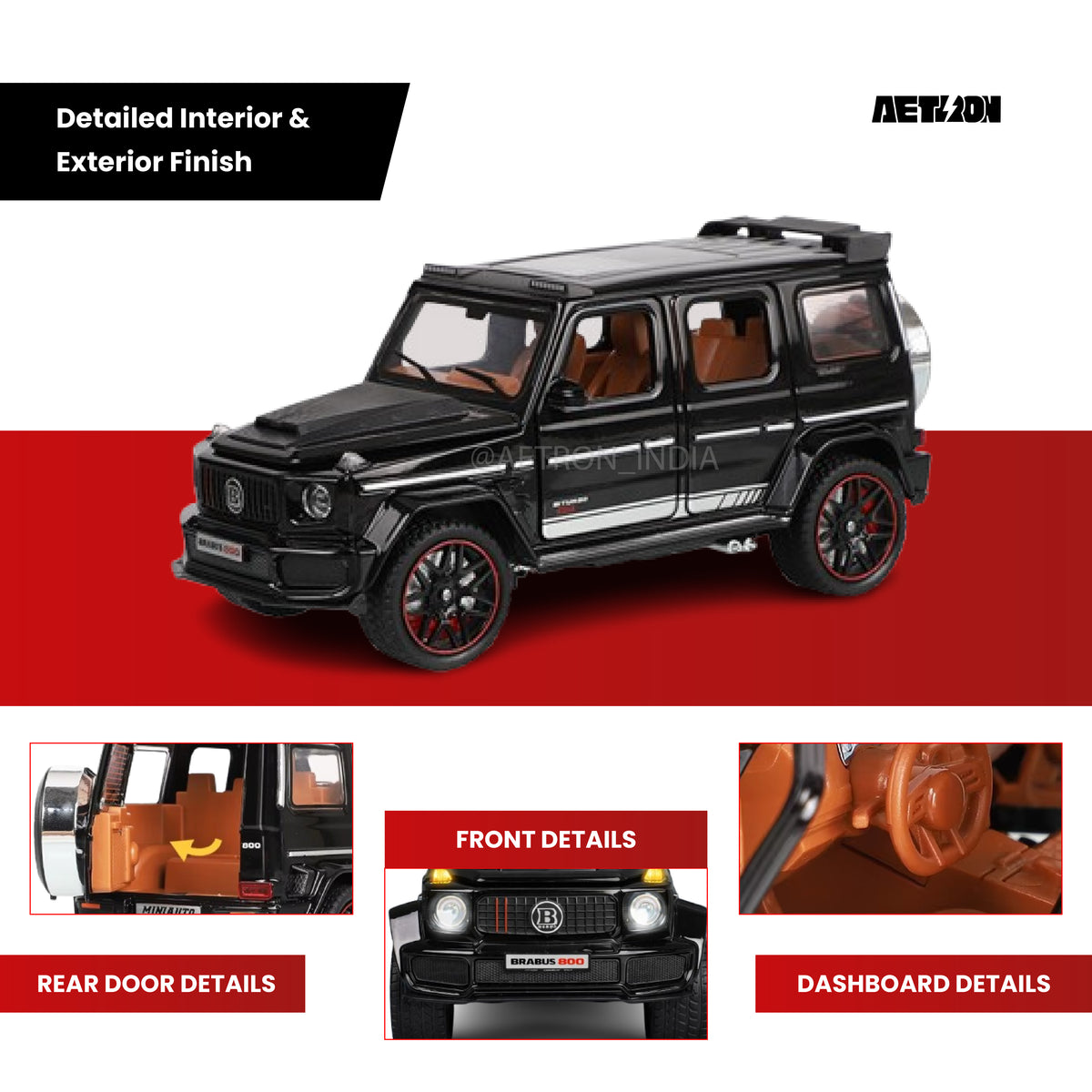 Aetron Brabus G800 SUV 1:32 Diecast Model — image 6